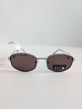 GUESS Silver Frame Pink-Tinted Lens Women's Sunglasses